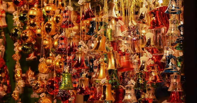 Subscription Boxes - Christmas decorations are displayed in a store