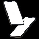 Pre-Owned Smartphones - Two phones blank screens isolated mockup