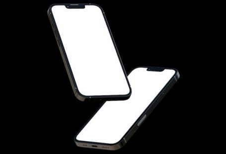 Pre-Owned Smartphones - Two phones blank screens isolated mockup