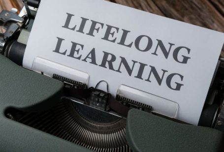 Lifespan - A typewriter with the word long life learning on it