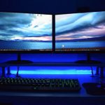 Monitors - Two Computer Flat Screen Monitors Turned On